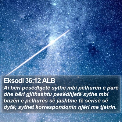Eksodi 36:12 ALB Bible Verse Image