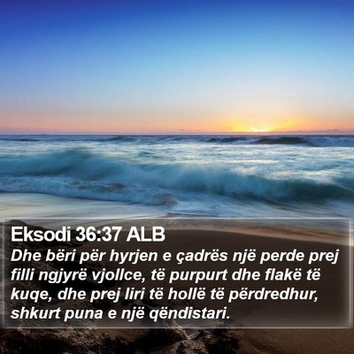 Eksodi 36:37 ALB Bible Verse Image