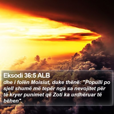 Eksodi 36:5 ALB Bible Verse Image