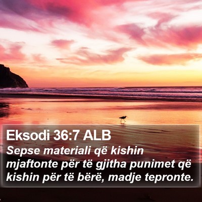 Eksodi 36:7 ALB Bible Verse Image