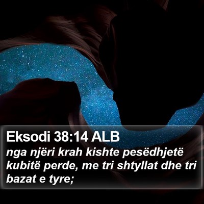 Eksodi 38:14 ALB Bible Verse Image