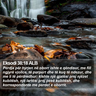 Eksodi 38:18 ALB Bible Verse Image