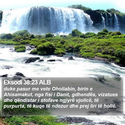 Eksodi 38:23 ALB Bible Verse Image