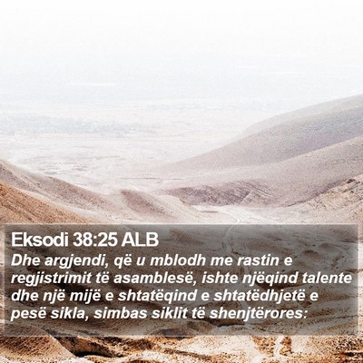 Eksodi 38:25 ALB Bible Verse Image