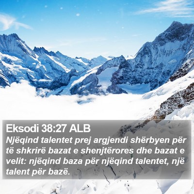 Eksodi 38:27 ALB Bible Verse Image