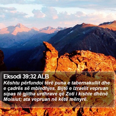 Eksodi 39:32 ALB Bible Verse Image
