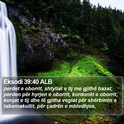 Eksodi 39:40 ALB Bible Verse Image