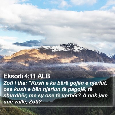 Eksodi 4:11 ALB Bible Verse Image