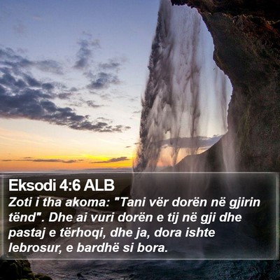 Eksodi 4:6 ALB Bible Verse Image