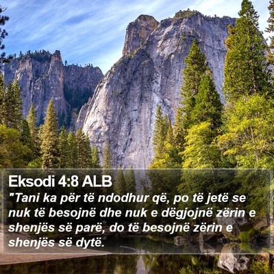 Eksodi 4:8 ALB Bible Verse Image