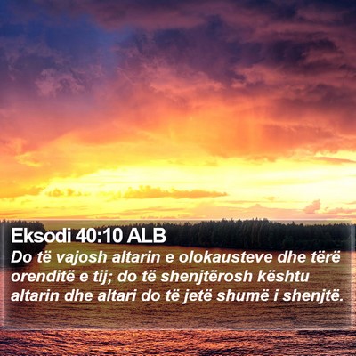 Eksodi 40:10 ALB Bible Verse Image