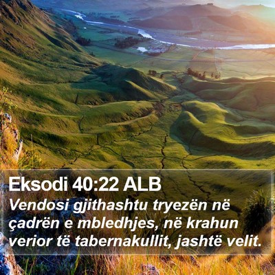 Eksodi 40:22 ALB Bible Verse Image
