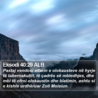 Eksodi 40:29 ALB Bible Verse Image
