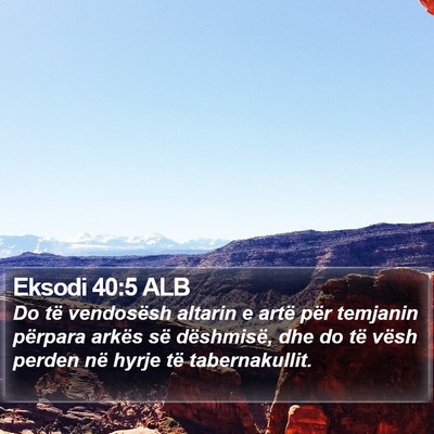 Eksodi 40:5 ALB Bible Verse Image