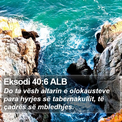 Eksodi 40:6 ALB Bible Verse Image