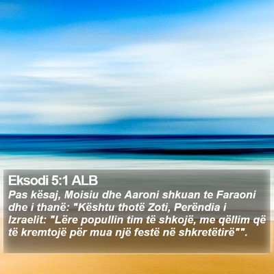 Eksodi 5:1 ALB Bible Verse Image