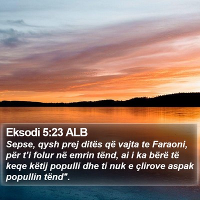 Eksodi 5:23 ALB Bible Verse Image