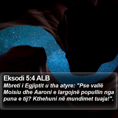 Eksodi 5:4 ALB Bible Verse Image