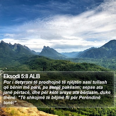 Eksodi 5:8 ALB Bible Verse Image
