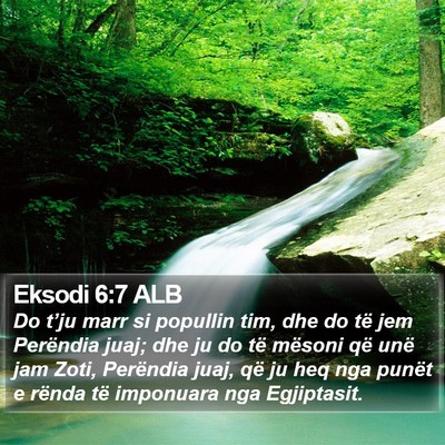 Eksodi 6:7 ALB Bible Verse Image