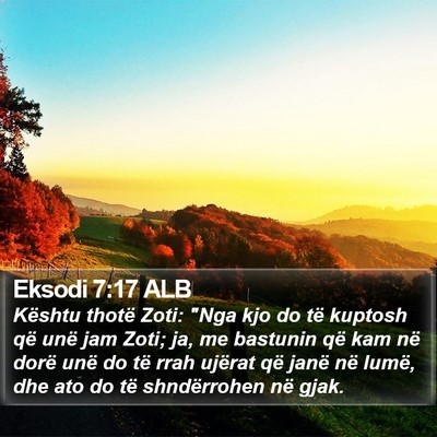 Eksodi 7:17 ALB Bible Verse Image