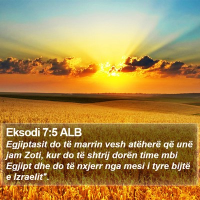 Eksodi 7:5 ALB Bible Verse Image