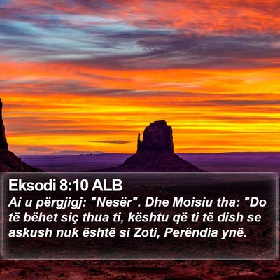 Eksodi 8:10 ALB Bible Verse Image