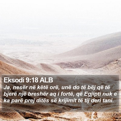 Eksodi 9:18 ALB Bible Verse Image