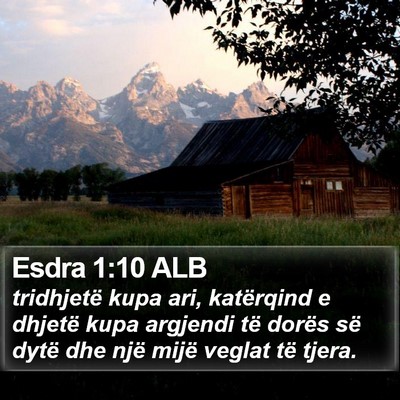 Esdra 1:10 ALB Bible Verse Image