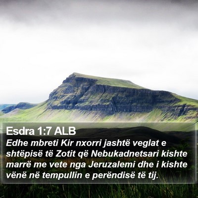 Esdra 1:7 ALB Bible Verse Image