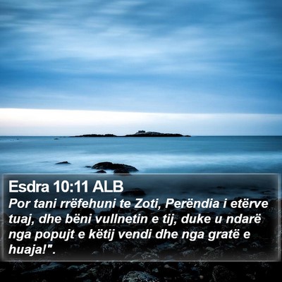 Esdra 10:11 ALB Bible Verse Image