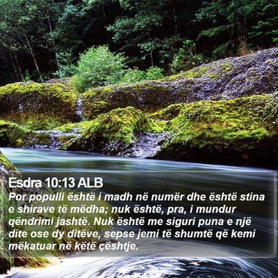 Esdra 10:13 ALB Bible Verse Image