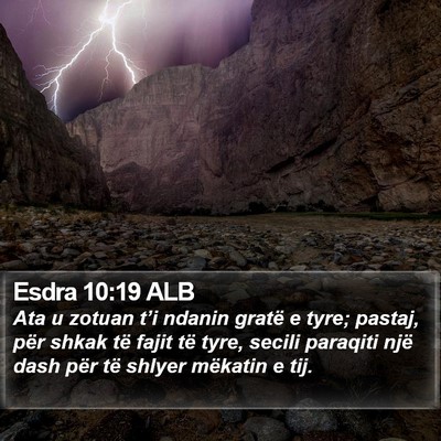 Esdra 10:19 ALB Bible Verse Image