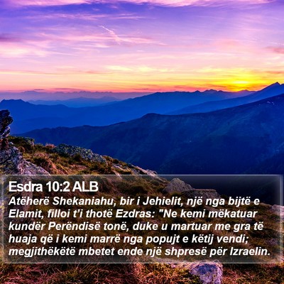Esdra 10:2 ALB Bible Verse Image