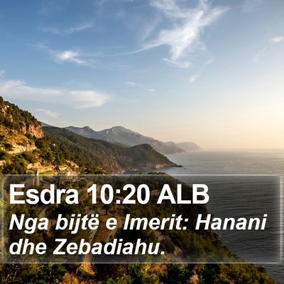 Esdra 10:20 ALB Bible Verse Image