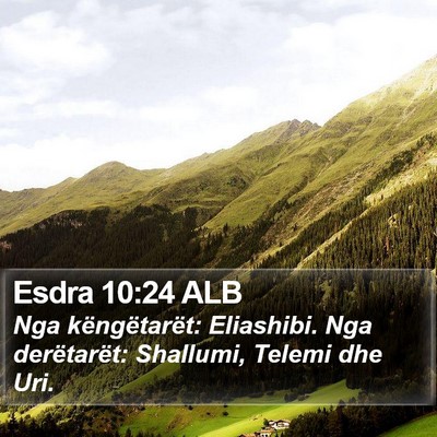 Esdra 10:24 ALB Bible Verse Image