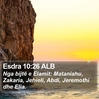 Esdra 10:26 ALB Bible Verse Image