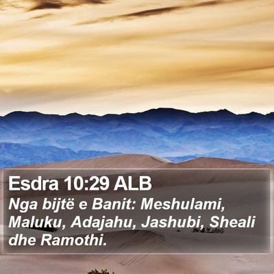 Esdra 10:29 ALB Bible Verse Image
