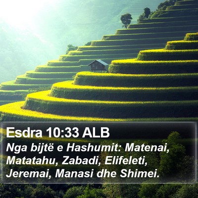 Esdra 10:33 ALB Bible Verse Image