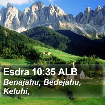 Esdra 10:35 ALB Bible Verse Image
