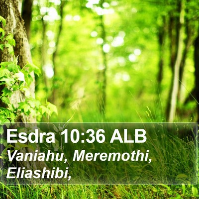 Esdra 10:36 ALB Bible Verse Image