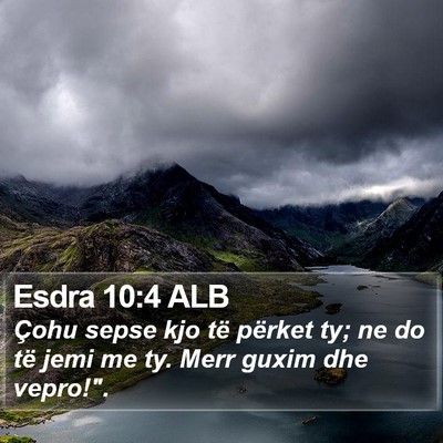 Esdra 10:4 ALB Bible Verse Image