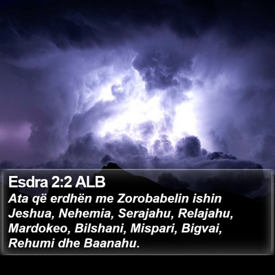 Esdra 2:2 ALB Bible Verse Image