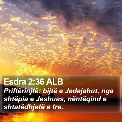 Esdra 2:36 ALB Bible Verse Image