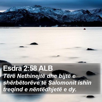 Esdra 2:58 ALB Bible Verse Image