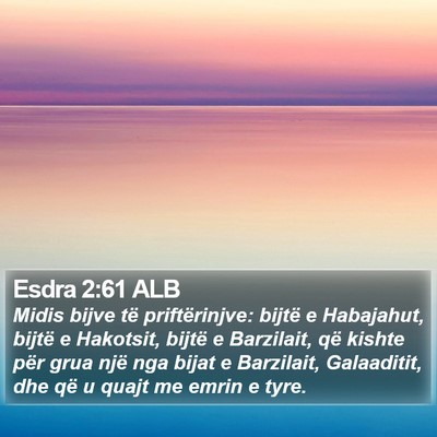 Esdra 2:61 ALB Bible Verse Image
