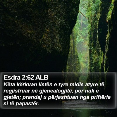 Esdra 2:62 ALB Bible Verse Image