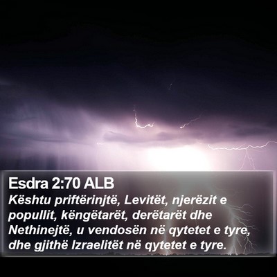 Esdra 2:70 ALB Bible Verse Image
