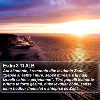 Esdra 3:11 ALB Bible Verse Image