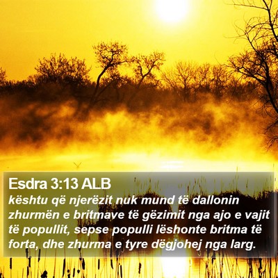 Esdra 3:13 ALB Bible Verse Image